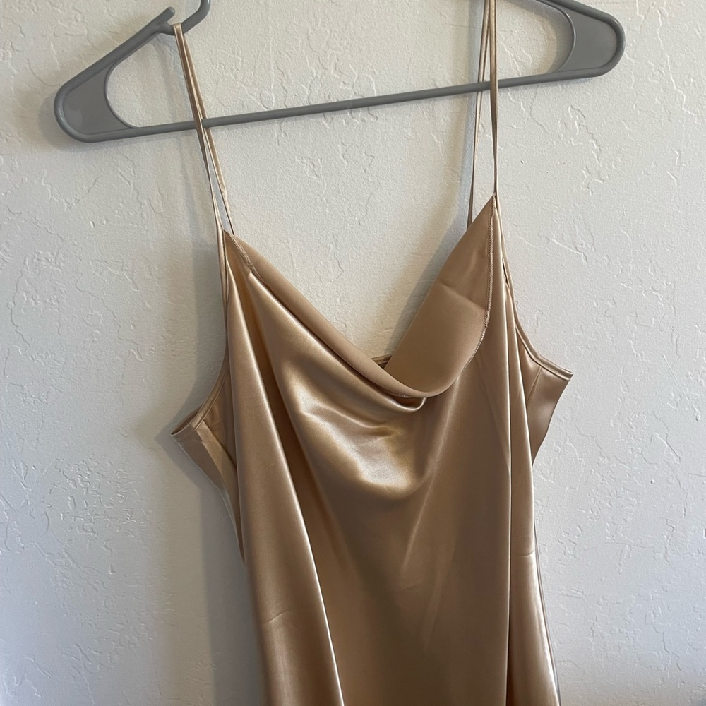 Gold slip dress